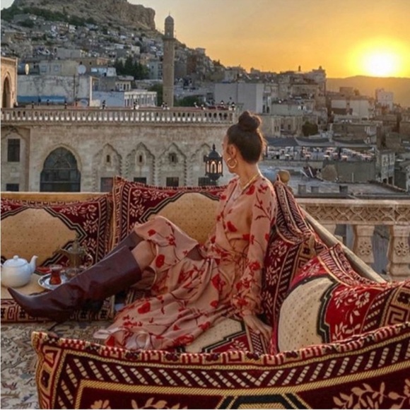 Johanna Ortiz x H&M Crepe Wrap Front Dress - Picture 5 of 10